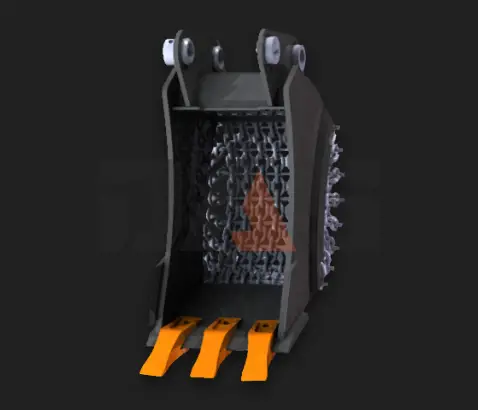 Цепные траншейные ковши для мини-экскаваторов от 2 до 4 тонн